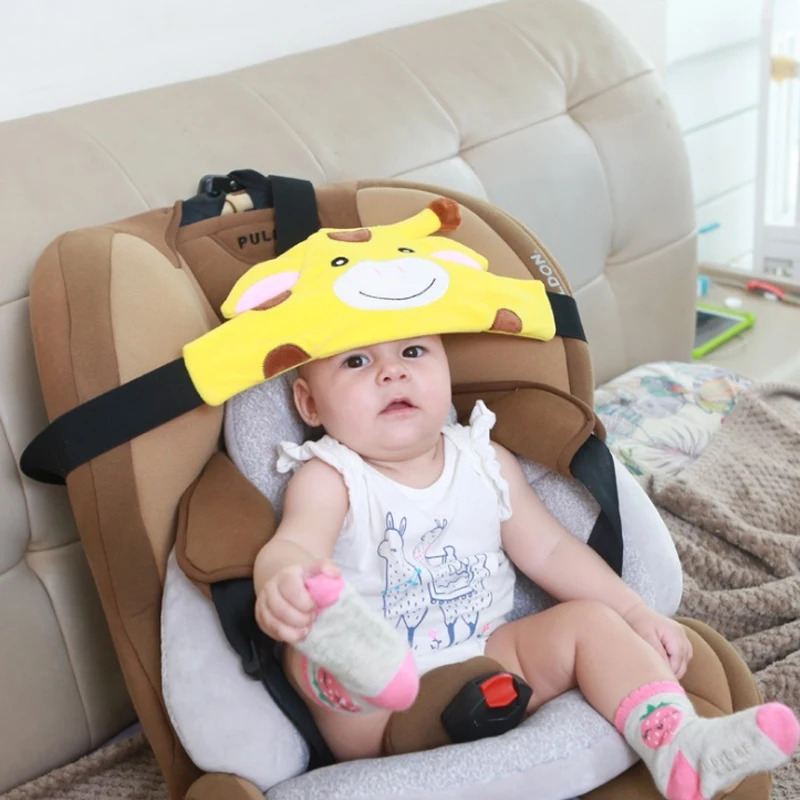 Infant Baby Car Seat Head Support Children Belt Head Fastening Belt Adjustable Sleep Positioner Cartoons Baby Safety Pillows