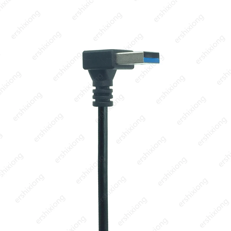 USB 3.0 Tipe A 90 derajat Atas & bawah & kiri & kanan siku ke mikro B laki-laki kabel untuk Samsung S5 Note 3 HDD Hard Disk eksternal
