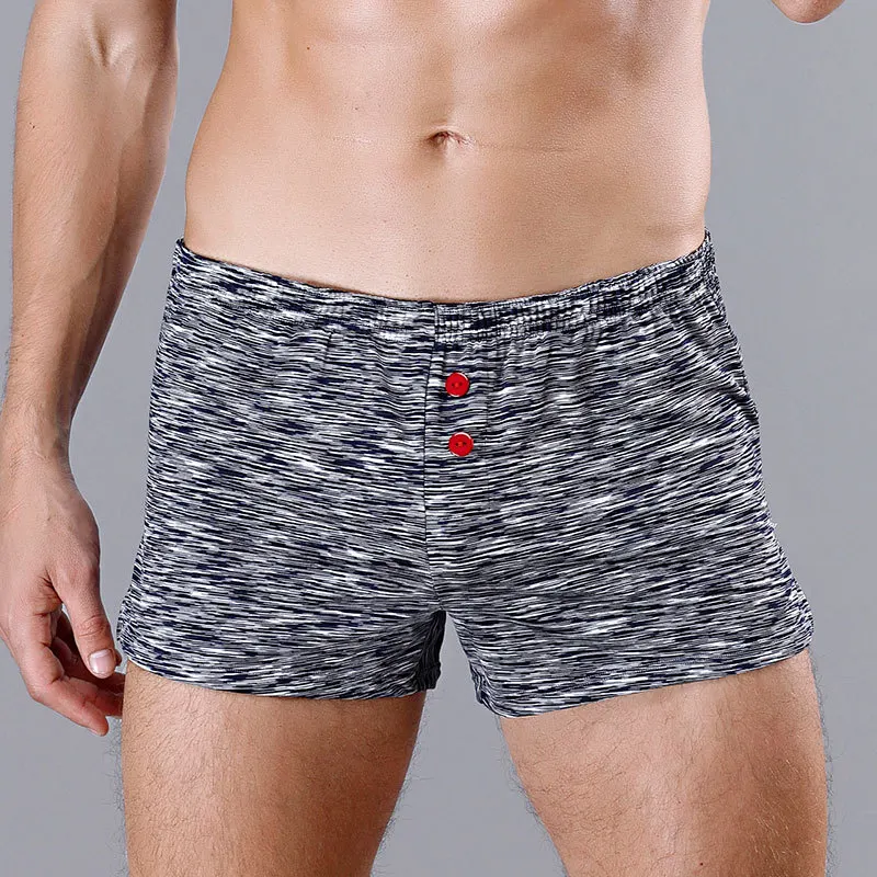 Calções casuais masculinos cintura média roupa interior confortável seta calças respirável homewear boxer calcinha homme boxers shorts cuecas