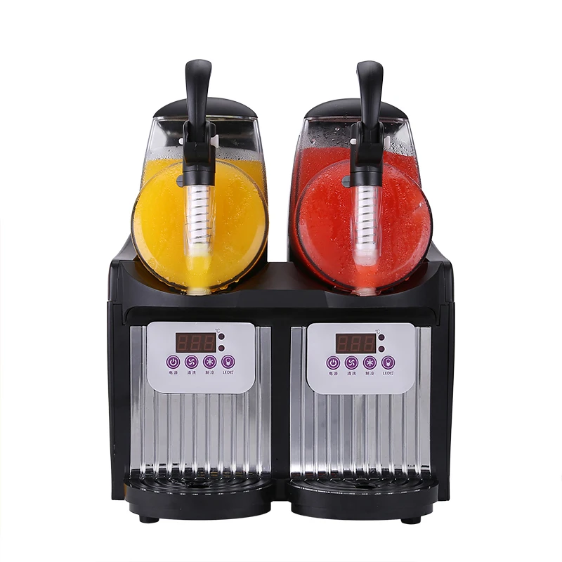 2.5l área de trabalho máquina de fazer gelo suco JTKX-02 mini tanque duplo slush máquina 220v/300w pequeno cilindro duplo máquina smoothie