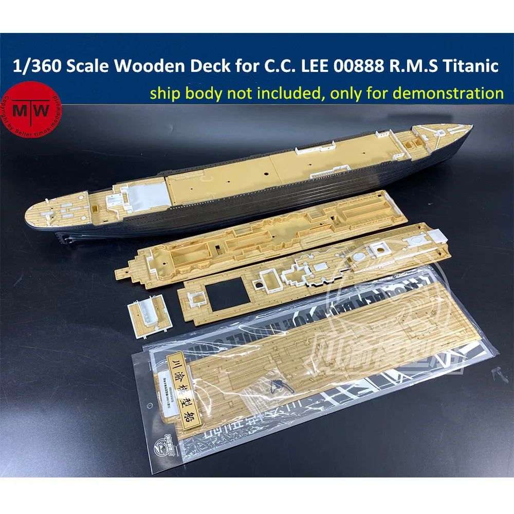 1/360 Scale Wooden Deck for C.C. LEE 00888 R.M.S Titanic Model Ship TMW00101