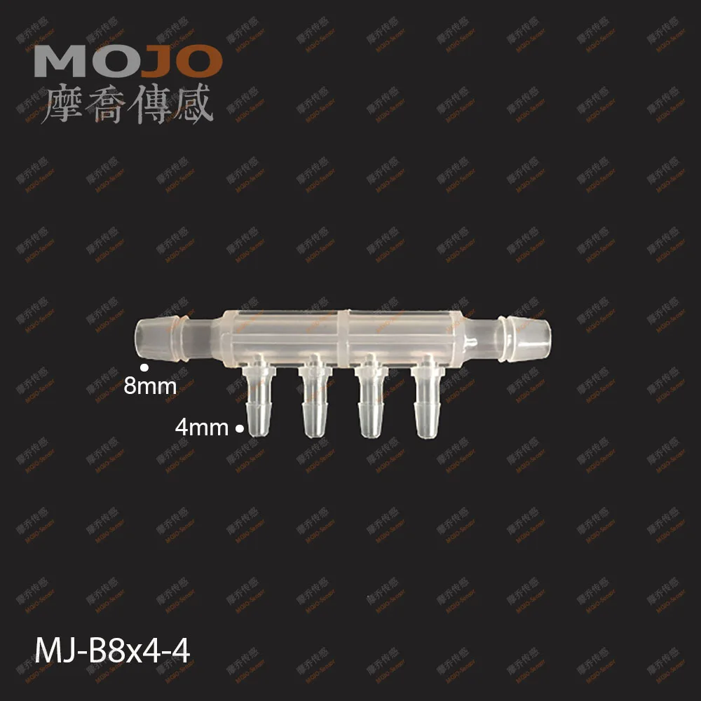 

2020 Free shipping!MJ-B8X4-4(10pcs/Lots) hose connectors 8mm to 4mm six way pipe joint PP Plastic multiple pass pipe fitting