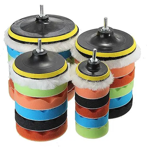 

7 Pcs 3/5/6/7 Inch Roundness Polishing Waxing Buffing Pad Sponge Kit Set for Car Polisher For Auto Car Detail Polishing