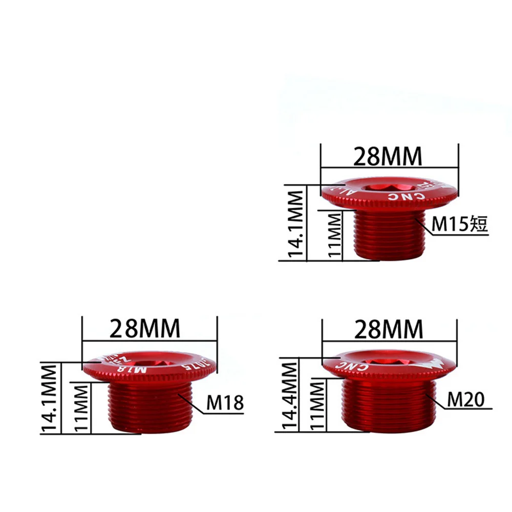 BB Parafusos CNC Alumínio Liga Crank Bolt Cover Cap, Acessórios de bicicleta, Peças de bicicleta, Suporte Inferior Parafuso, M18, M20