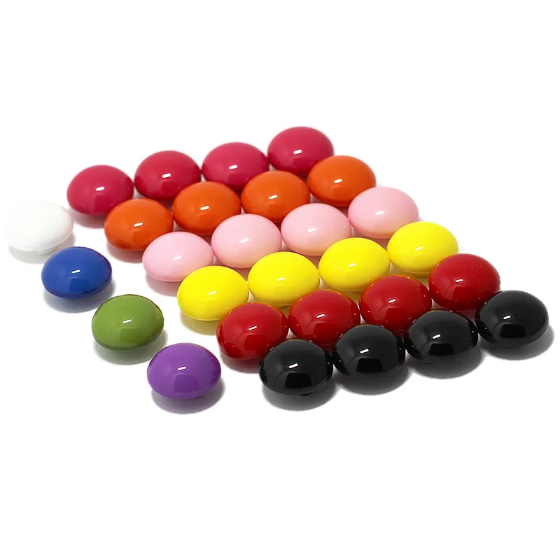 5Pcs Black and White round Candy Red Mushroom Buckle Light Head Animal Eyes Shirt Decorative Buttons