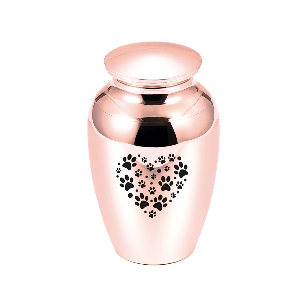 

Pet Loss Gift Cremation Urns Lovely Paw Print Heart Ashes Urn Dog Bird Cat Ashes Keepsake Pet Caskets Columbarium Memorial Ash