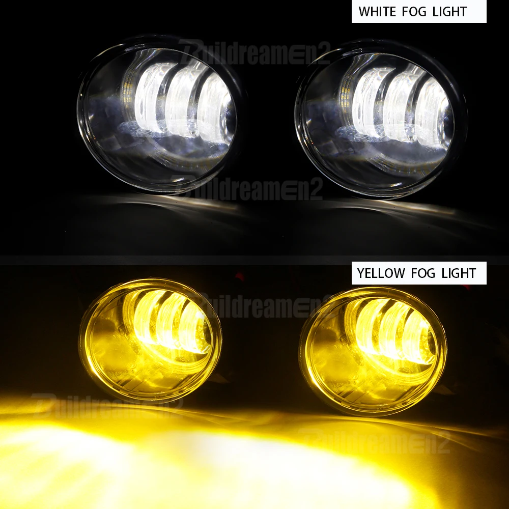 2 X Angel Eye zespół światła przeciwmgielnego samochód prawy + lewy LED obiektyw mgła lampa do jazdy dziennej DRL 30W 12V dla volkswagena VW Caddy III/3 2010-2015 — zdjęcie 6