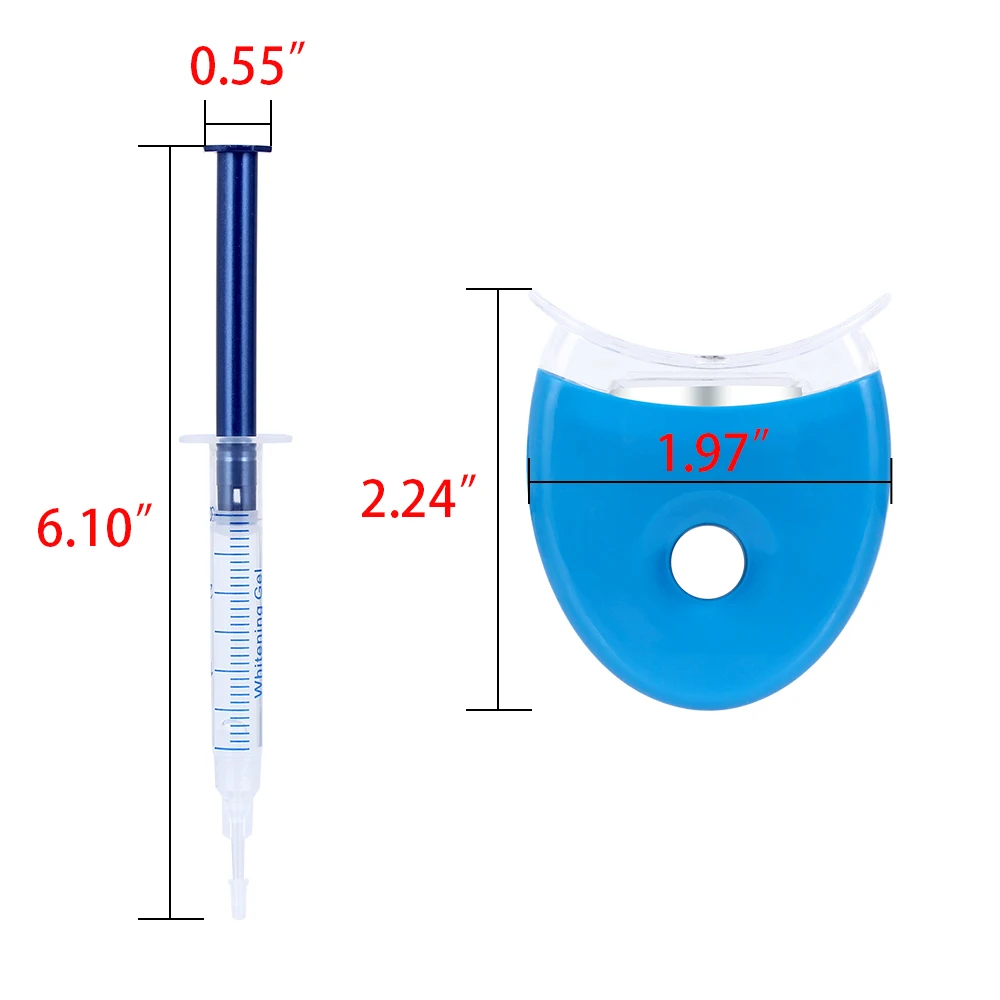 1 set Sbiancamento dei denti 44% Perossido Sistema di sbiancamento dentale Kit gel per l'igiene orale Sbiancante per denti Nuovo attrezzatura dentale bianca Luce a LED