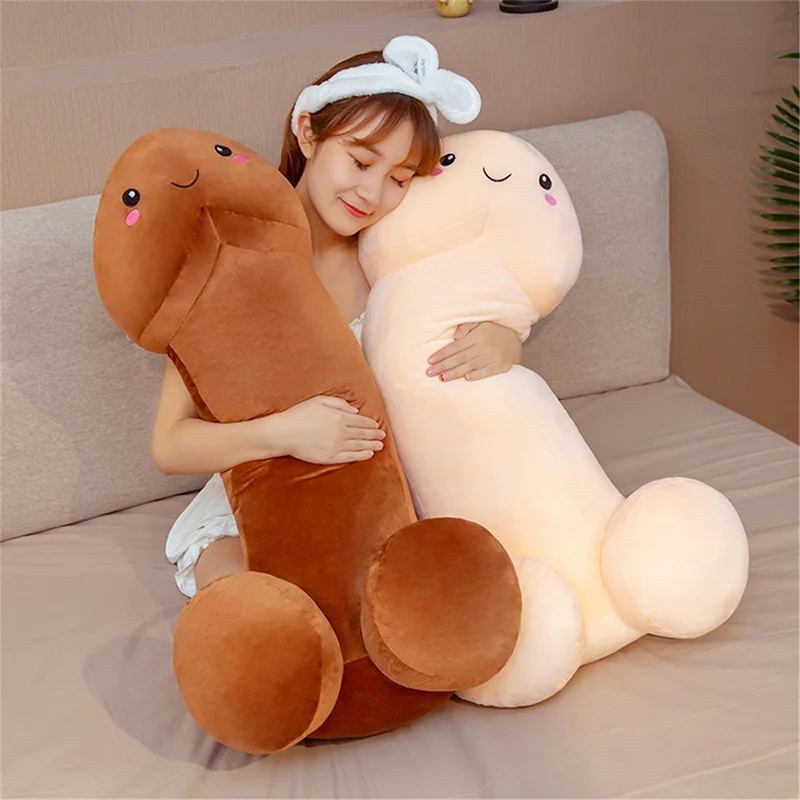 Pene realista de 20-100CM de largo, juguete de peluche suave, muñeco de peluche, expresiones del pene de la vida Real, almohada de felpa, juguete Sexy para regalo para amantes
