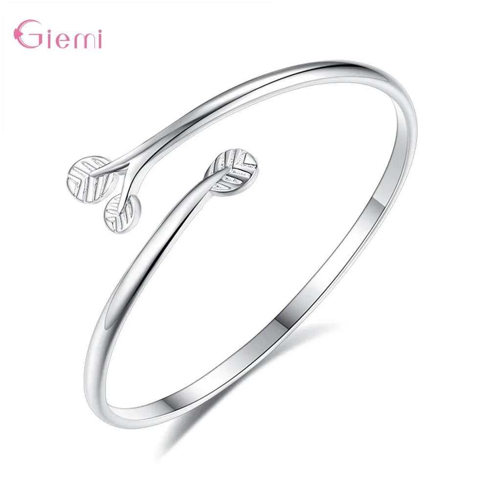 New Arrival Fashion Jewelry Resizable Bangle Classic Leaf Design Lovers' Best Gift For Birthday Engagement Wholesale