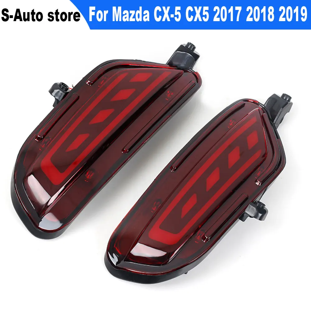 

1 pair Led Rear Bumper Reflector light Rear Stop Signal Fog light Tail brake lamp Car Parts For Mazda CX-5 CX5 2017 2018 2019