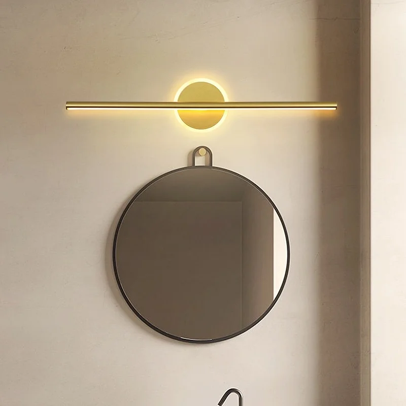 Wall Light Mounted LED Mirror Headlights Modern Gold White Wall Lamp Table Makeup Lamp for Bathroom