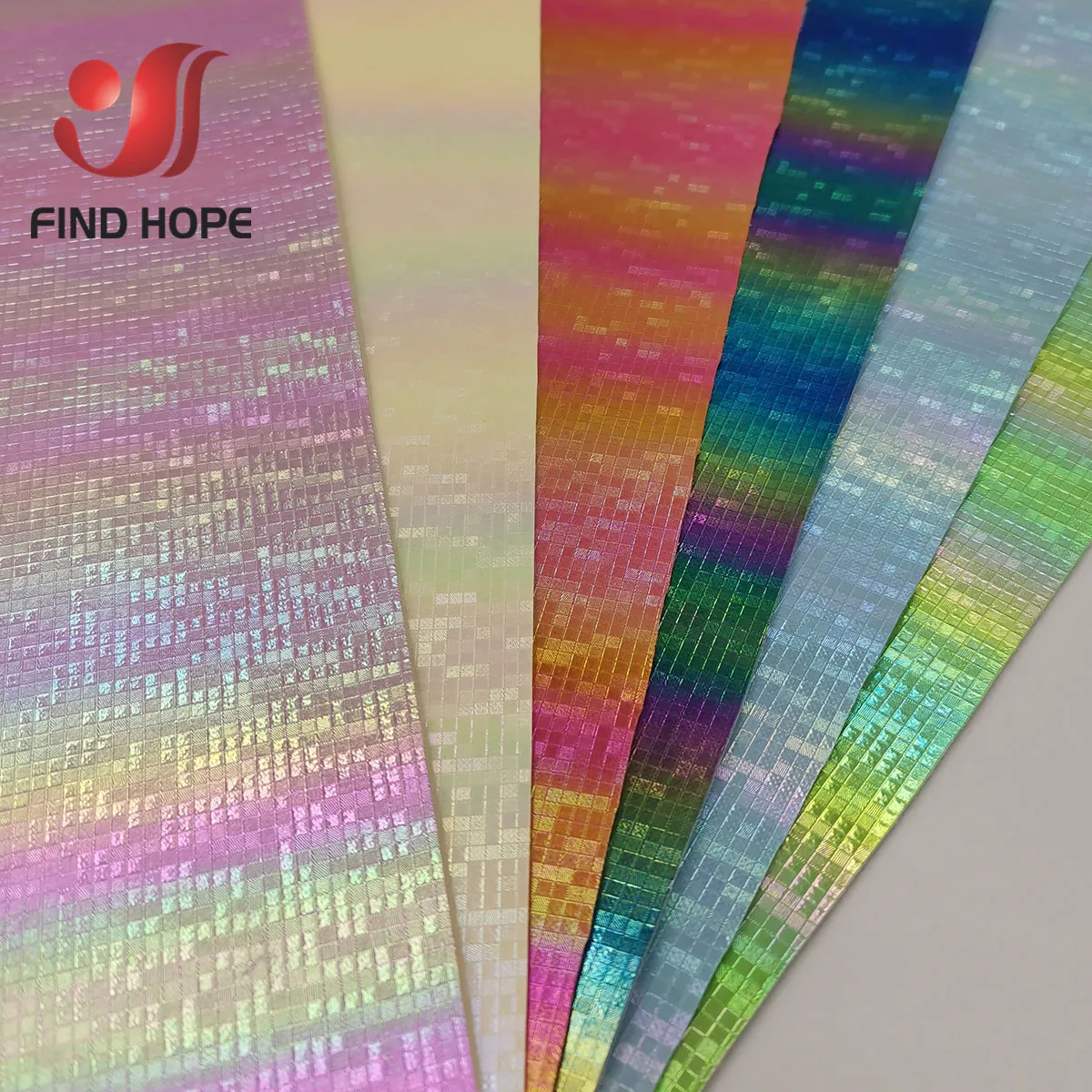 Laser Hologram Iridescent PU Faux Leather Sewing Fabric MOSAIC Hightlight Gradient Handmade Bow Doll Shoes Craft DIY Material