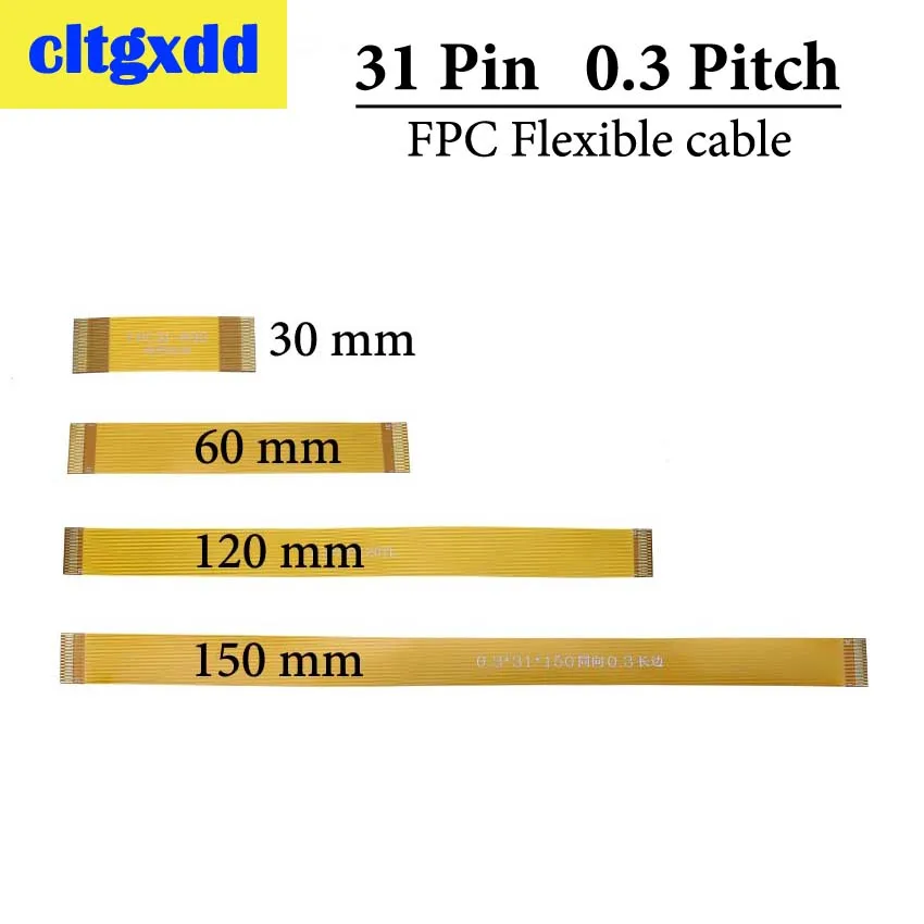 cltgxdd Gold plated 0.3 mm Pitch 31P FPC Cable Spacing 0.3mm 31Pin FPC FFC Connector Flexible flat Cable Line 30 60 120 150 mm