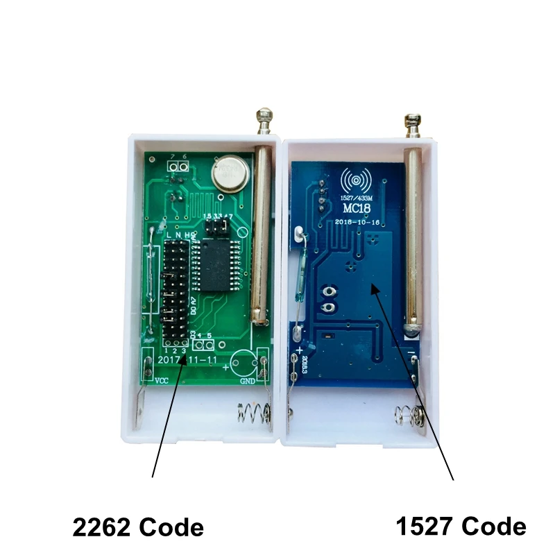 Sensor inalámbrico de puerta y ventana, Detector de alarma de madera de contacto magnético, Panel de alarma GSM para el hogar, 315MHz, código 2262