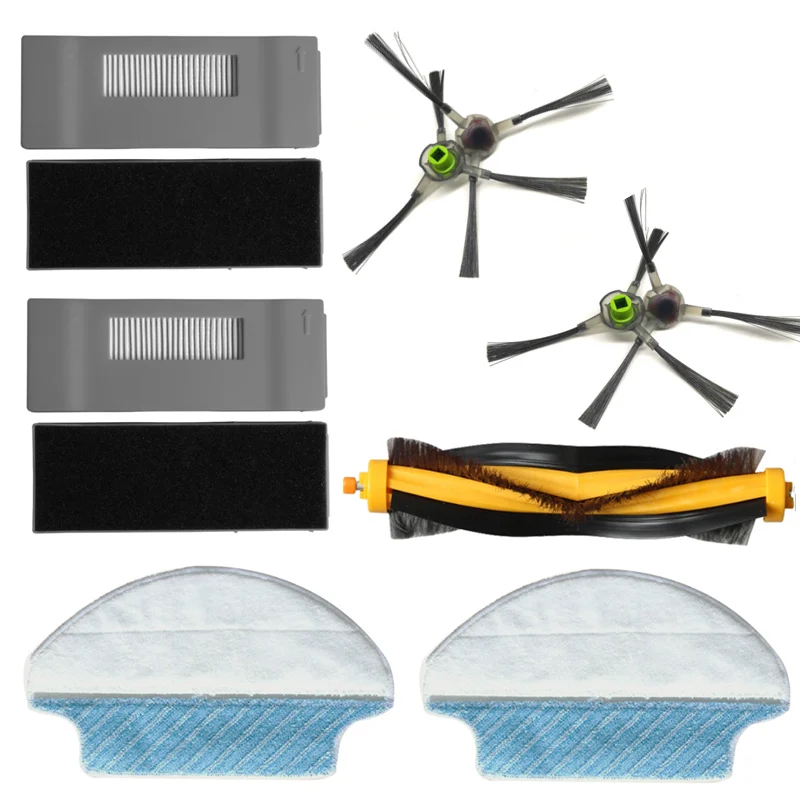 Фильтр НЕРА, основная и боковая щетки, швабра Для Ecovacs Deebot DM81 DM85 DT85 DT83, аксессуары для робота