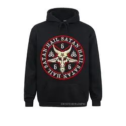 Men Sportswear Hail Satan Baphomet Sweatshirts Occult Pentagram Male Hoodie Hooded Coats Long Sleeve Clothing Plus Size