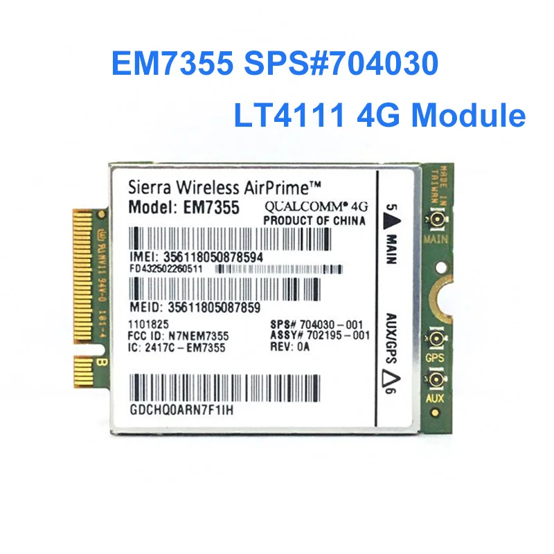 

Gobi5000 Sierra Wireless Airprime EM7355 WWAN NGFF 4G Module LTE EVDO/HSPA for HP Elitebook 820 840 G1