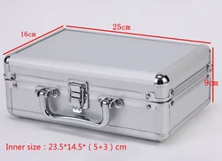 Aluminum Tool case suitcase File box Impact resistant safety case toolbox equipment instrument case with foam 250x167x83mm