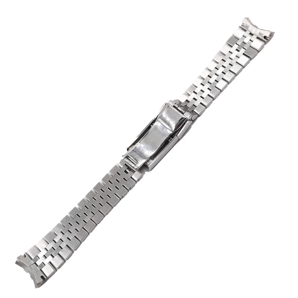 CARLYWET 20mm Silver 316L Steel Replacement Wrist Watch Band Strap Bracelet Jubilee with Oyster Clasp For Rolex GMT Master II