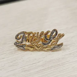 DHQH 2026 New Double Layer Alloy Ring Personalizd Custom Name Women Jewelry Rings Creative Two Finger Ring Gift For Her/Him