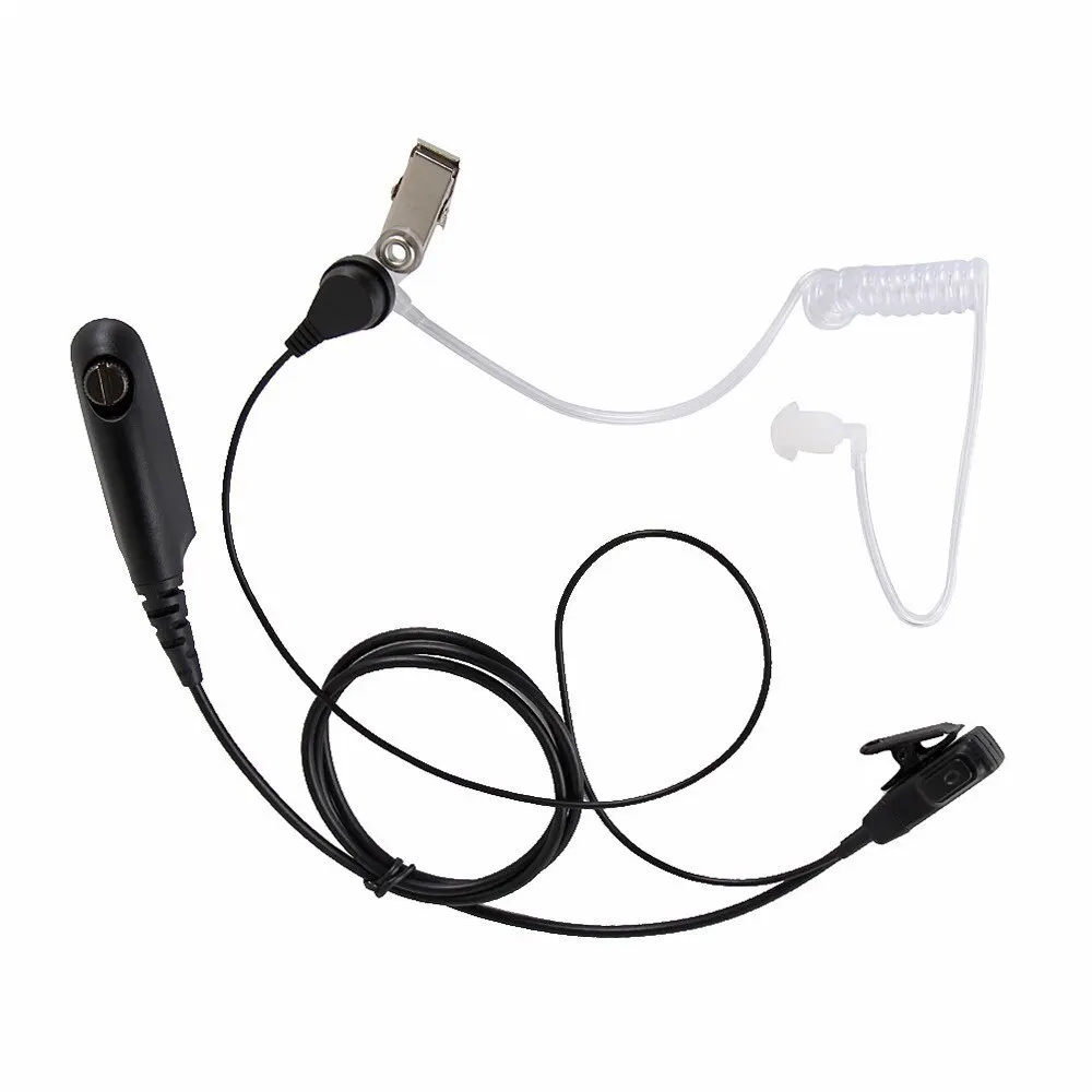 2 wire Air Acoustic PTT Earpiece for Motorola GP328 GP338 GP329 GP339 GP340 GP360 GP380 W/mic Air Tube for Earphone, Ear Mic