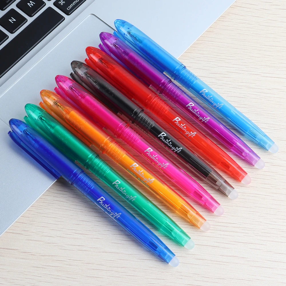 8Pcs Erasable Gel Pen Or Refill Rod 0.5mm Washable Handle Magic Erasable Pen Refills For School Writing Tools Kawaii Stationery