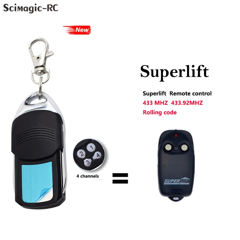 SUPERLIFT S80/SL1/SL2 /S26/S66/S60 Motor SUPER LIFT Garage Remote Control 433.92MHz Rolling Code