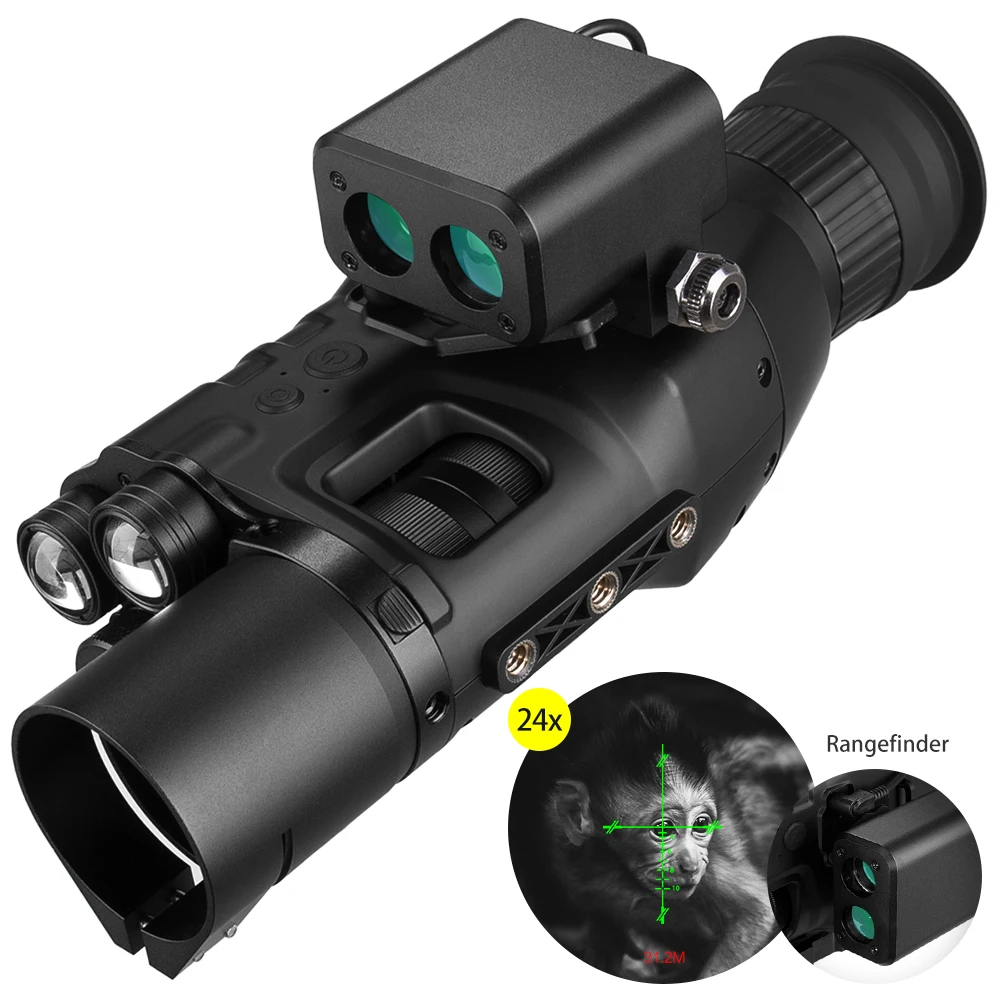 Imagem -05 - Night Vision Scope Monocular w Wifi App 200m Gama nv 940nm ir Night Vision Sight Caça Trail Câmera Telescópio