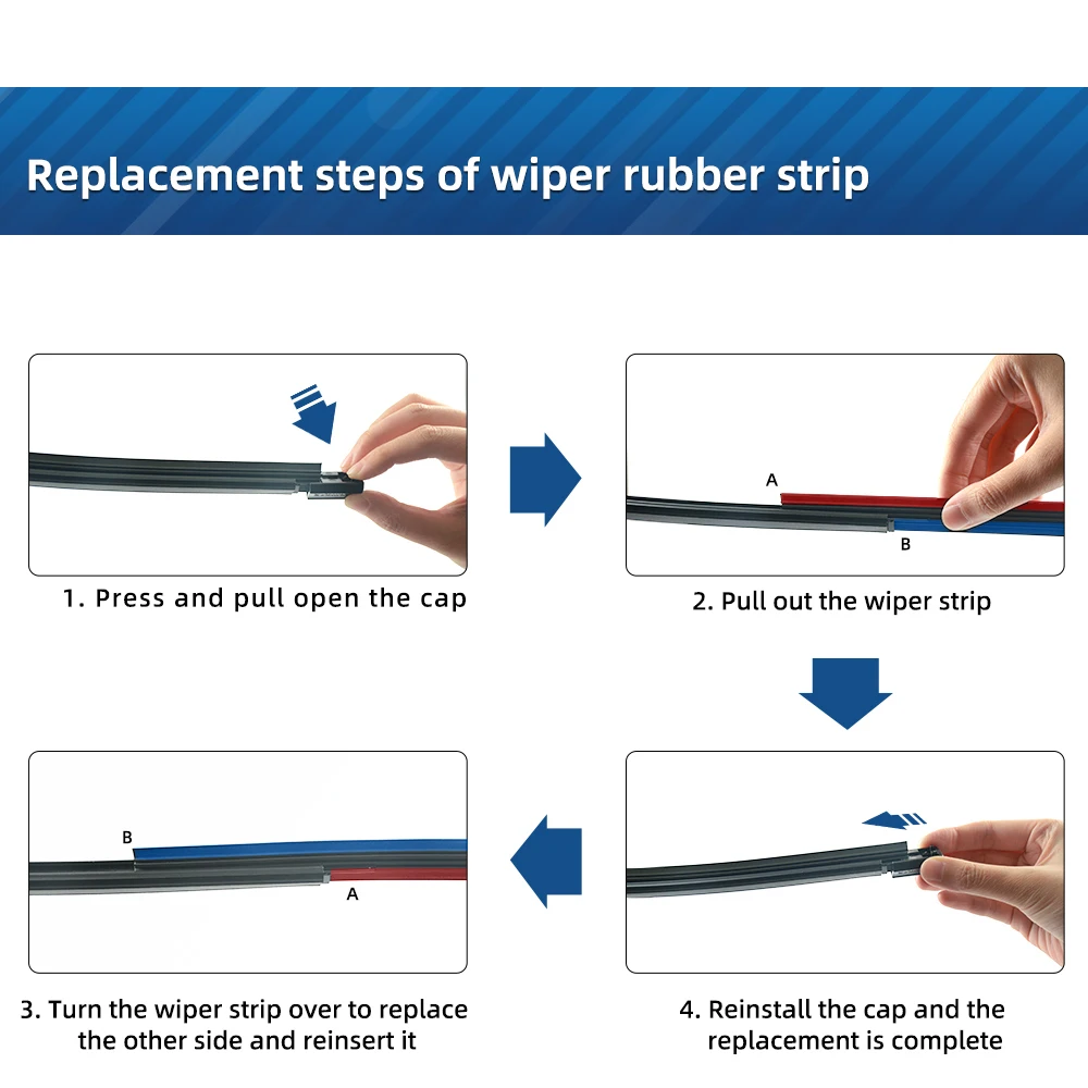 CELANOVA Windshield Wiper Blade Replacement Soft Rubber Strip Refill For Double Sided  Wiper 14\