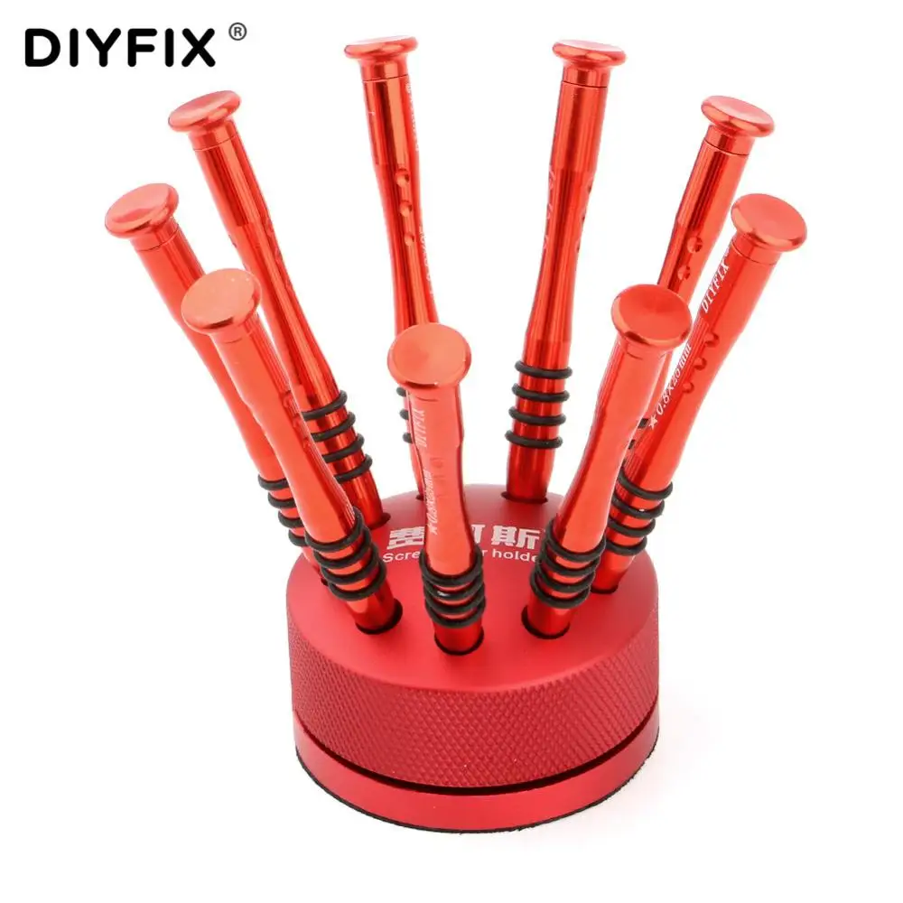 DIYFIX 360 ° di Rotazione Cacciavite Magnetico Supporto Del Telefono Mobile Parti di Riparazione Strumento di Dialogo Component Box Storage Mensola Per cacciaviti