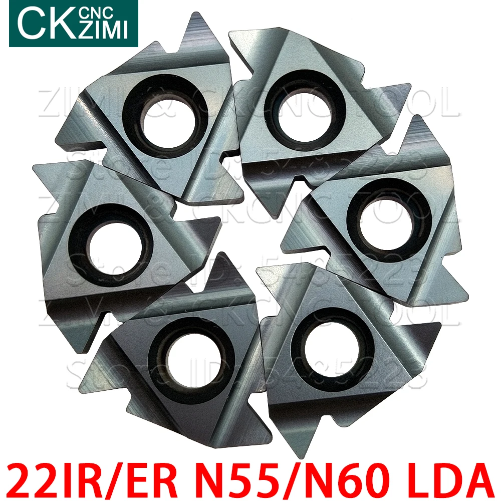 

22IR N55 LDA 22IR N60 LDA 22ER N60 LDA карбидные вставки CNC Внутренние Внешние резьбовые токарные инструменты для нержавеющей стали и стали