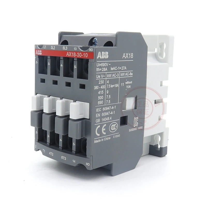 ABB 18A 3P AC Contactor AX18-30-10 AX18-30-01 Coil Voltage AC220V AC110V AC24V AC380V