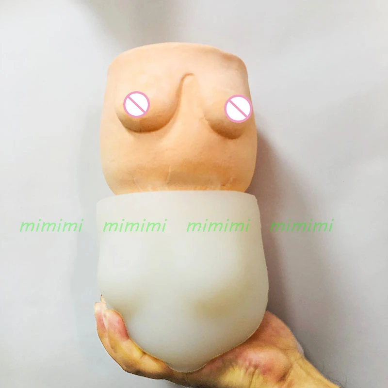 

Concrete Flowerpot Silicone Mold Chest Shape Imitation Clay Design Creative Characteristic Decoration Diy Tit Pot Mould