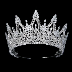 Tiaras Und Krone HADIYANA Temperament Trendy Kubikzircon Frauen Hochzeit Haarschmuck BC5433 Accesorios para el cabello
