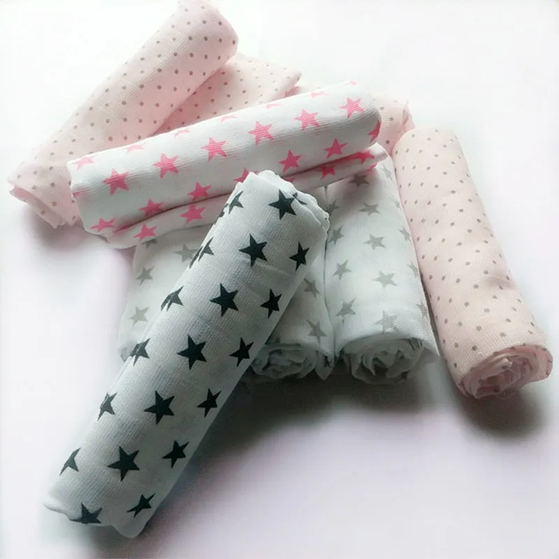 Muslin ผ้าอ้อมเด็กซ้ําผ้าผ้าอ้อมผ้าฝ้าย Swaddle Wrap ผ้าห่มทารกแรกเกิดผ้าเช็ดตัวพยาบาล 70*70 ซม.