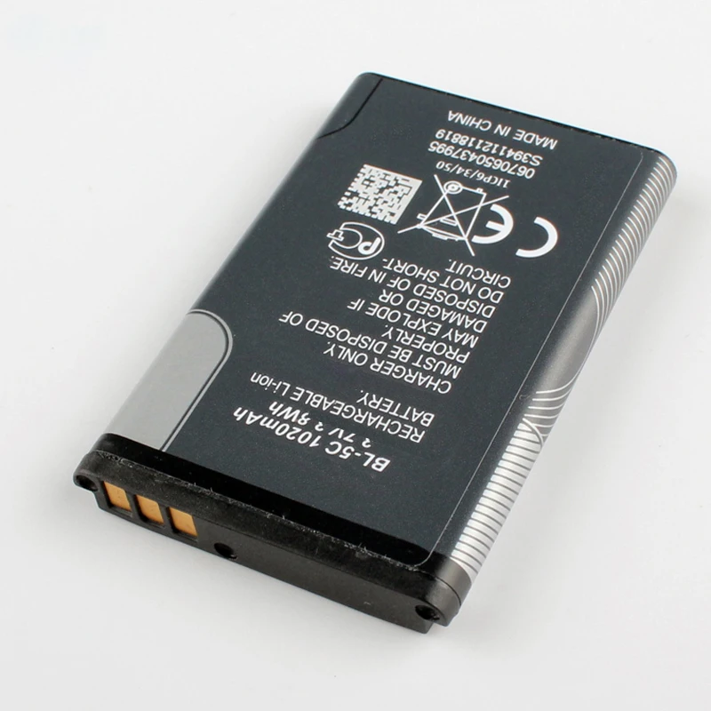 Original BL-5C phone battery for Nokia C2-01 C2-02 C2-03 C2-06 X2-01 5130 6230i N72 N70 5130 2610 6267 7610 E50 3208C