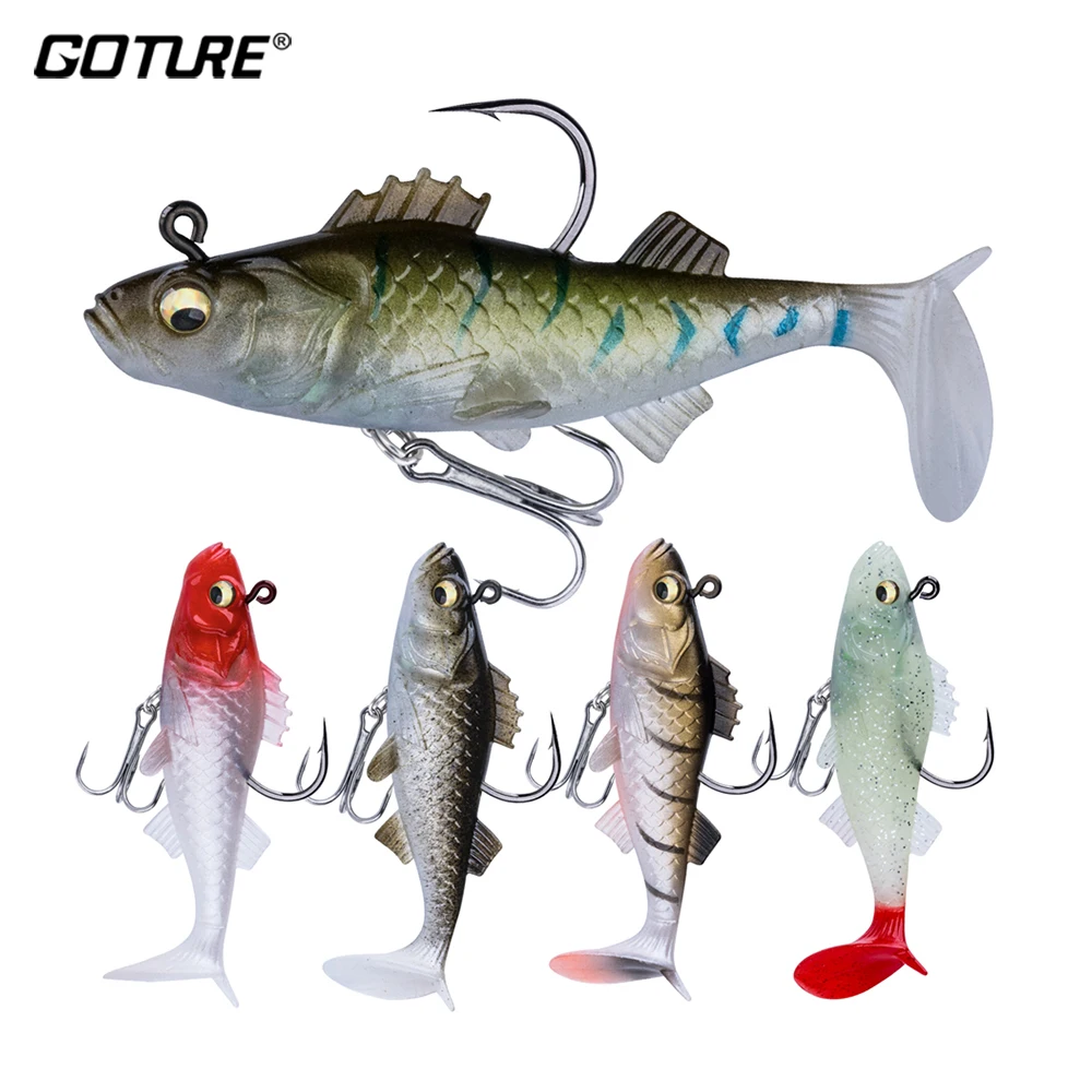 

Goture 1PC Fishing Lure Swimbait Soft Wobbler 17g 21g Lead Jig Head Fishing Bait For Winter Pike Perch Bass