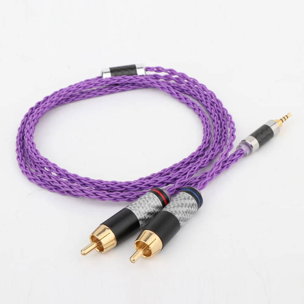 HiFi Cable With 2.5mm Trrs Male to 2RCA Compatible for Hifiman ANANDA ah-d7200 d5200 Headphones