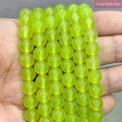Natural Stone Beads for Jewelry Making AAA Grape Green Jasper Jades Round Beads DIY Bracelet Necklace 15