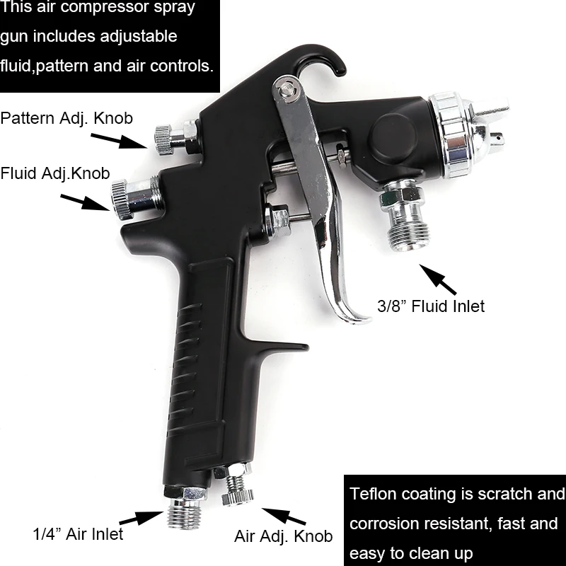 Pistolet pulvérisateur industriel à pression W-77P