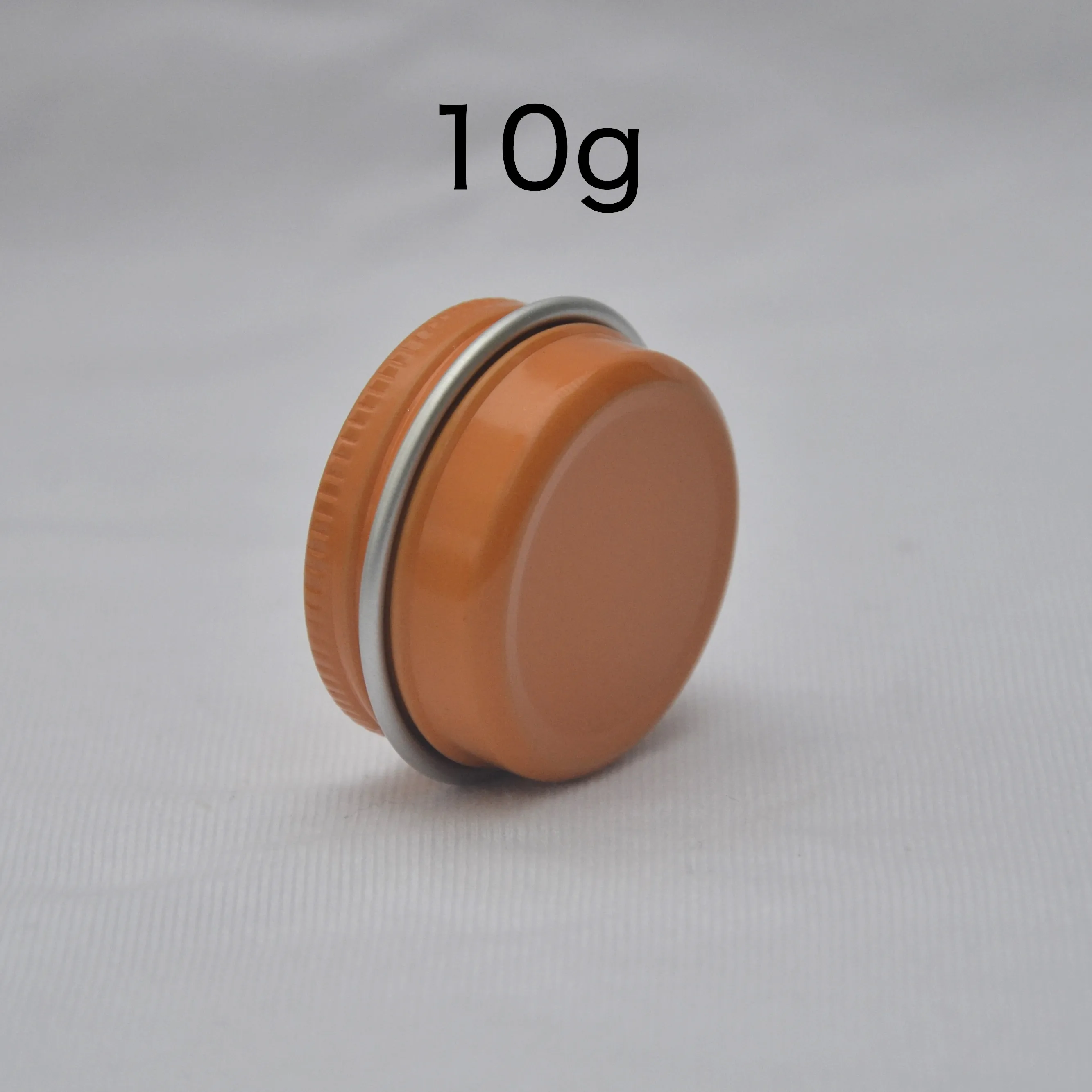 

10G Orange Ointment Max Aluminum Jars Case 10ml DIY Lipstick Lip Oil Plumper Gloss Sample Tins Plain Refillable Bottles 50pcs