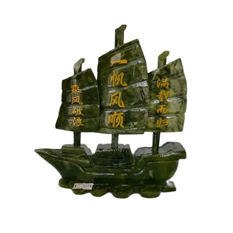 

Natural jade boat ornaments, gifts, handicrafts and home decoration all go well.