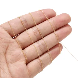 5 Meters Gold Stainless Steel 0.25mm Width Link Chains Neckalce For DIY Jewelry Making Findings Ultra-thin Top Quality
