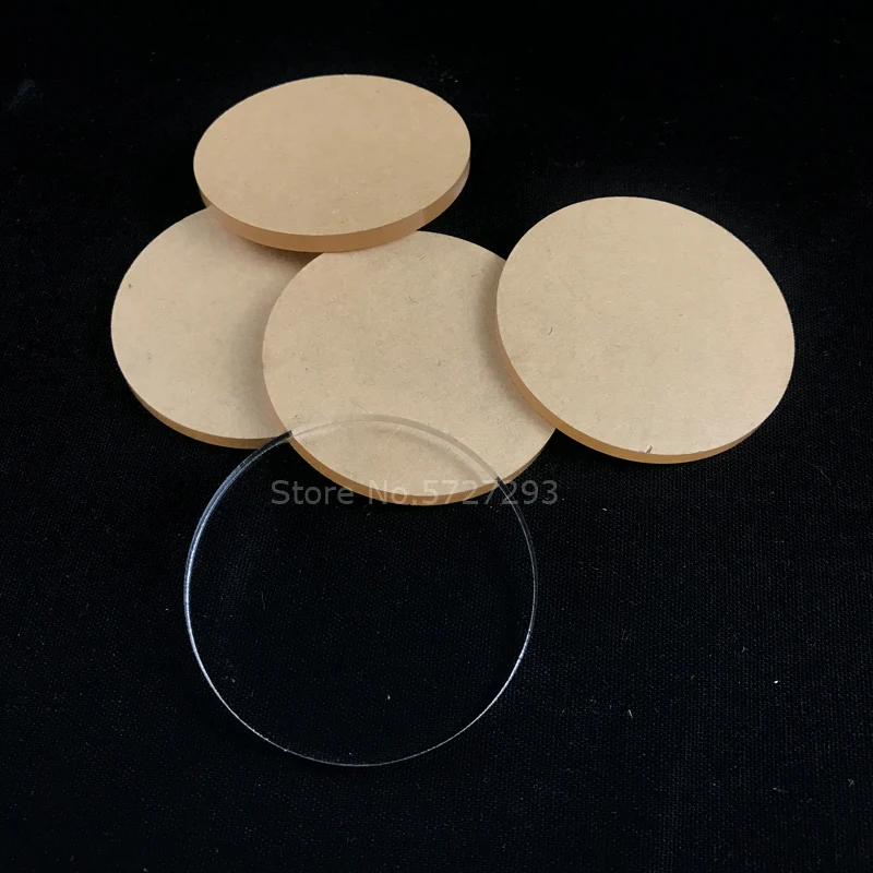 

20pcs/lot Transparent Round Plexiglass Sheet Acrylic Disc Lucite Board organic glass polymethyl methacrylate 4mm thickness 50mm