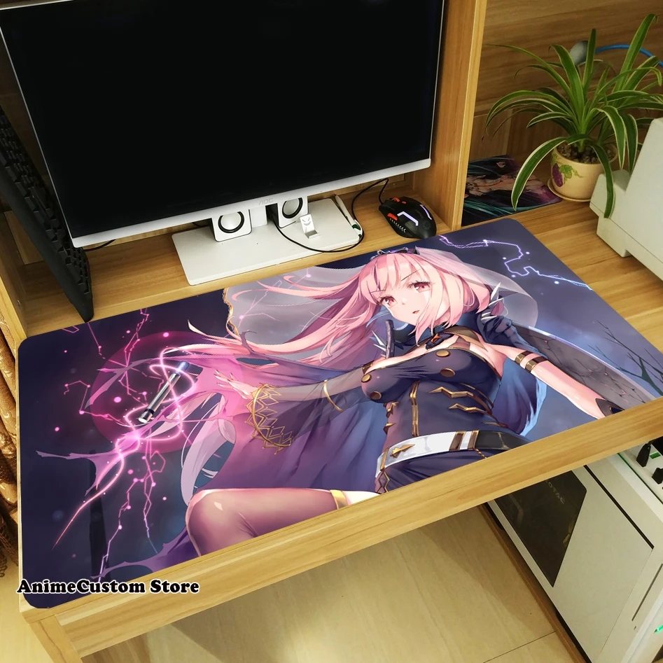 Game Hololive YouTube Mori Calliope Cosplay Otaku Large Mouse Pad Laptop Mice Mat Tabletop Keyboard Mat Anti-Slip Playmat Gift