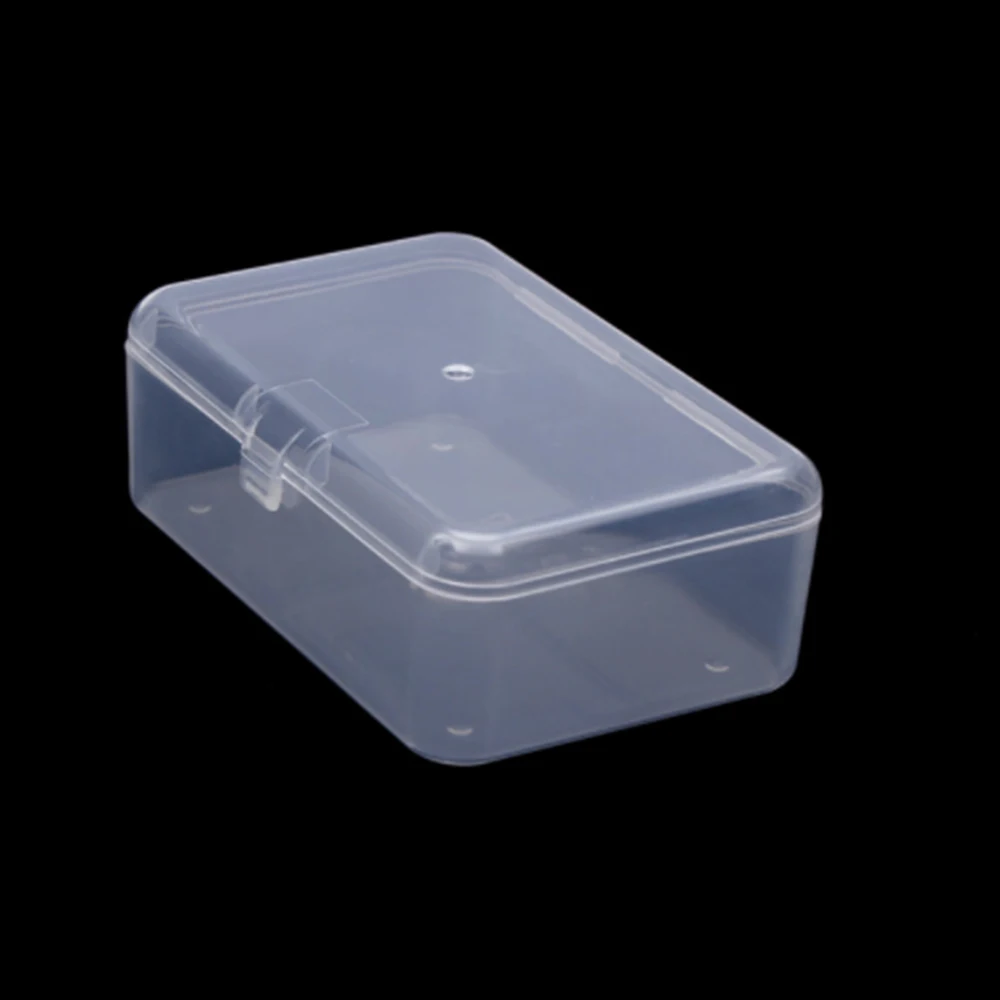 1PCS Clear Lidded Small Plastic Box For Trifles Parts Tools Storage Box Jewelry Display Box Screw Case Beads Container