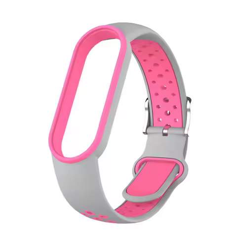 Belt For Xiaomi Mi Band 5 6 Two-color Silicone Bracelet Sport Breathable Strap For Miband 5 Miband7 Replacement Wristband - Image 15