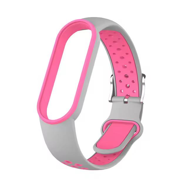 Belt For Xiaomi Mi Band 5 6 Two-color Silicone Bracelet Sport Breathable Strap For Miband 5 Miband7 Replacement Wristband - Image 15