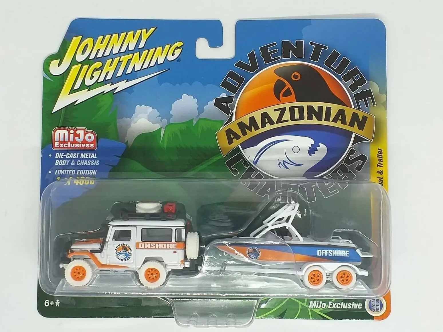 Johnny Lightning 1:64  Toyota Land Cruiser 1980 FJ40 Amazon Land Cruiser 2019 Limited Collection Die-cast Alloy Car Model